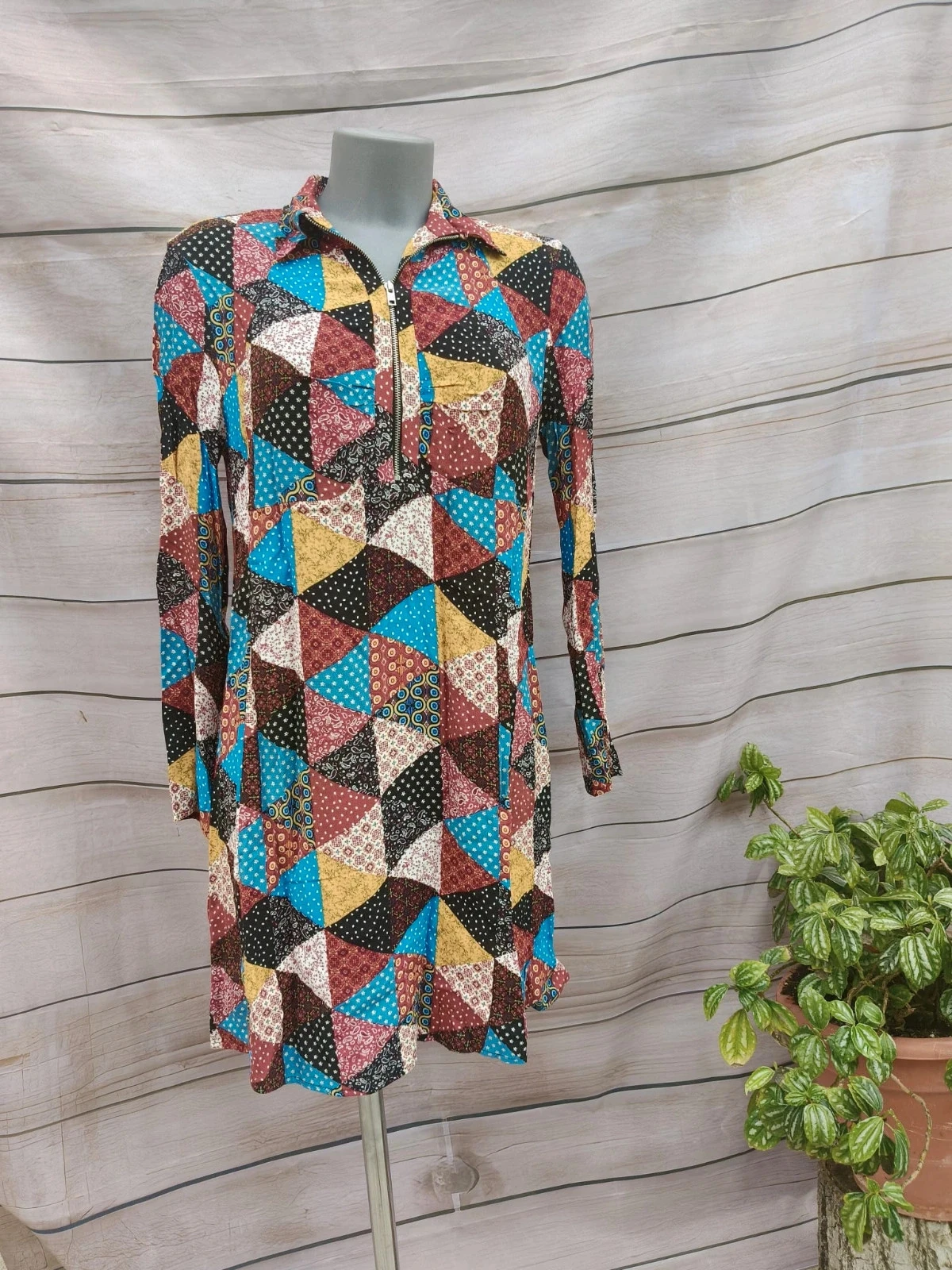 Vintage jurk met opgedrukte patches 💜 – photo 7